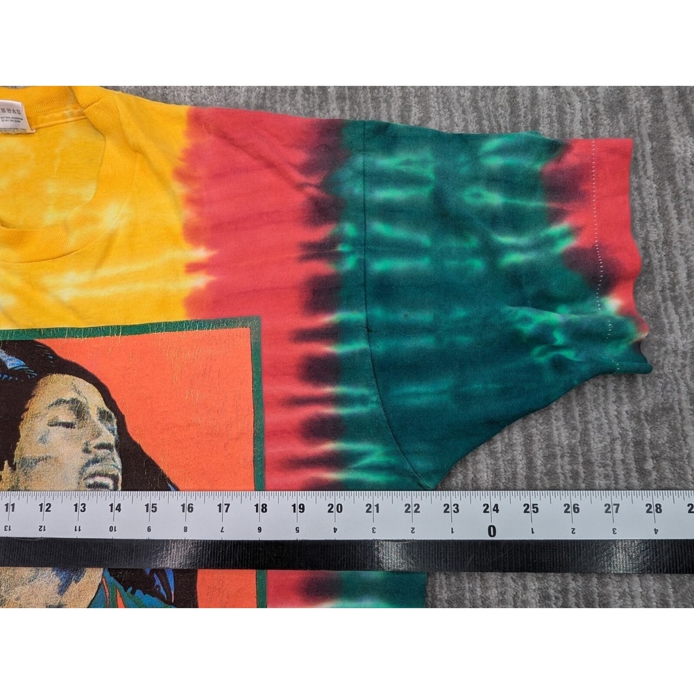 Vintage Bob Marley T-Shirt XL Single Stitch Double Sided Tie Dye Made in USA 90s - Picture 14 of 15